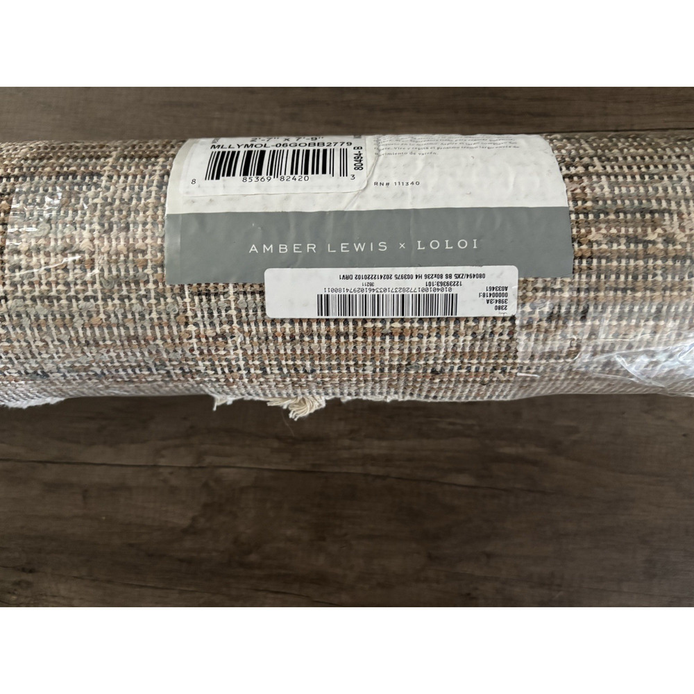 Loloi Amber Lewis Molly Collection Gold/Blue 2'7"X7'9" Low Pile Runner Rug - Picture 3 of 3